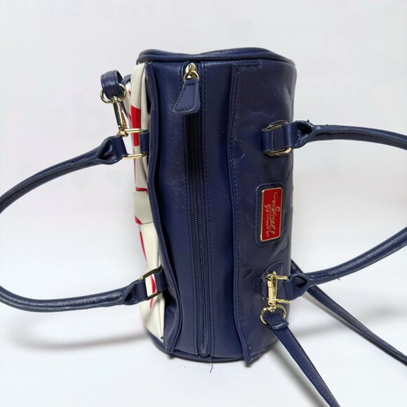 Disney Boutique Minnie Mouse Purse – White & Red Polka Dot Bow, Navy Base - Picture 6 of 11